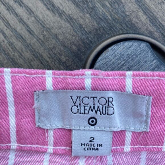 Victor glemaud for target size 2 bubble gum pink mini striped denim skirt - Picture 2 of 4